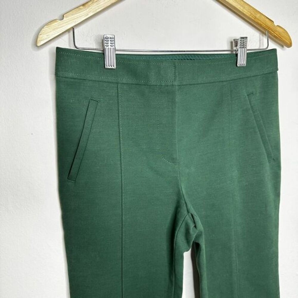 Tory Burch Dark Green Trouser Pants Sz 4 Skinny Fit Mid Rise Work Wear - Picture 3 of 14